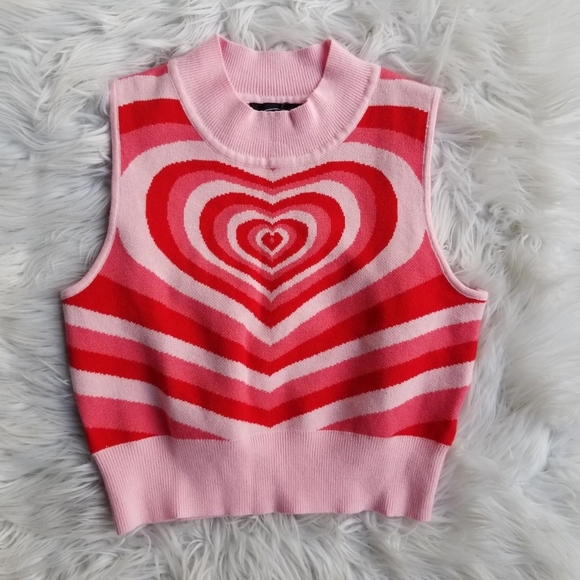 cider Tops - Powerpuff heart sweater vest